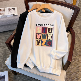 200/350kg large super plus size 300kg loose autumn sweater bust/150/160/170-6098