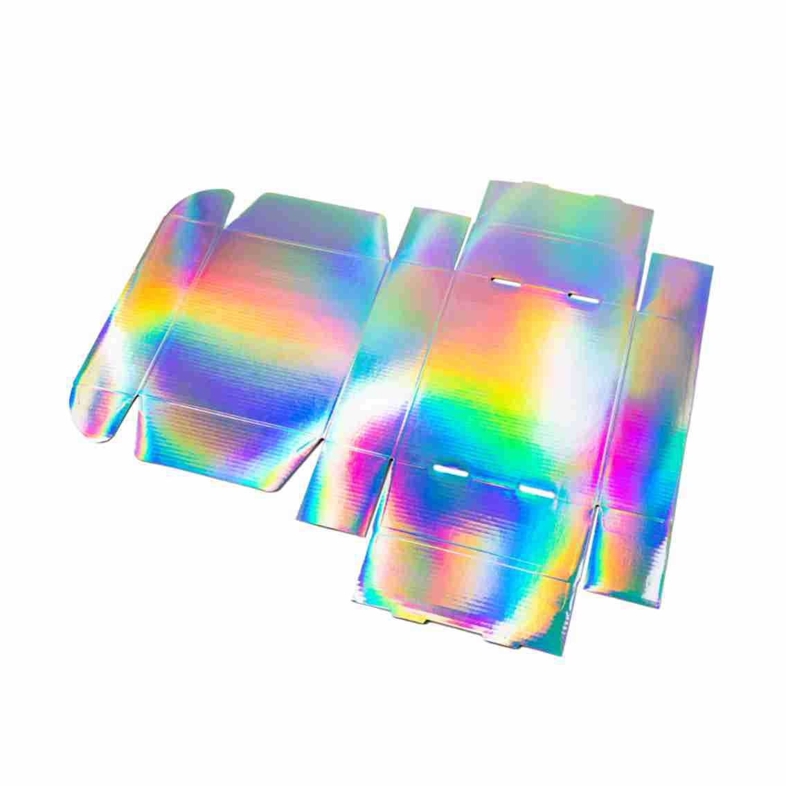 Cross-border colorful laser silver flying machine box Uv printing packaging box gift box custom tide play hand packaging paper box color box