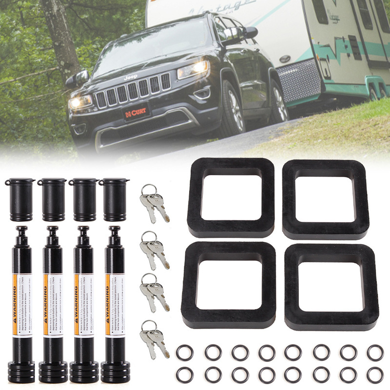 Car Supplies Trailer Lock 5.0/8inch Tow Hook Buffer Pad Set 2inch Hook Buffer Rubber Pad
