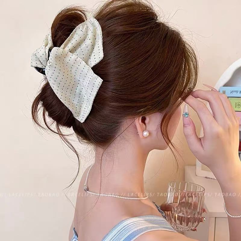 フレンチサテンシェル三角グリッパー女性用 2025 新しいハイエンド後頭部大型ヘアピンサメクリップヘアアクセサリー|undefined