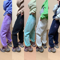 马卡龙彩裤 25秋季新品休闲马卡龙系列束脚百搭直筒卫裤女