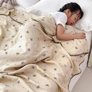 2025 New Type a Cotton Double-Layer Gauze Blanket Summer Quilt Blanket Double-Layer Gauze Bath Towel Blanket