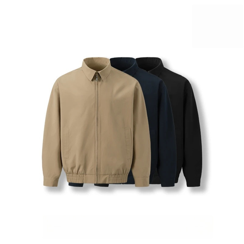 Autumn Fashion Outdoor Loose Versatile Light Luxury Harrington Turtle Neck Lapel Jacket Men's Casual American Simple