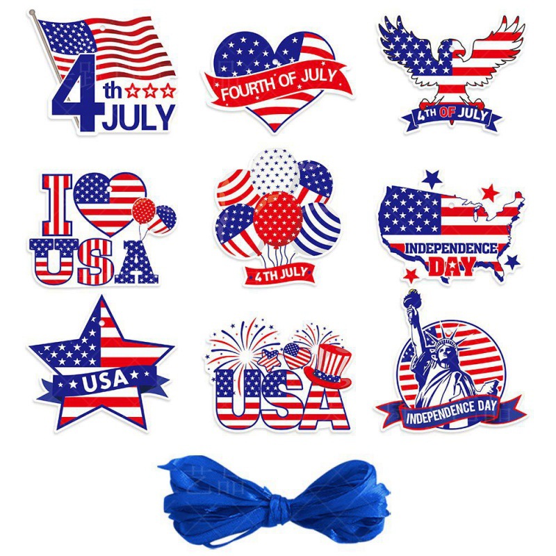 Colgante de decoración de fiesta del Día de la Independencia transfronteriza europea y americana image 6