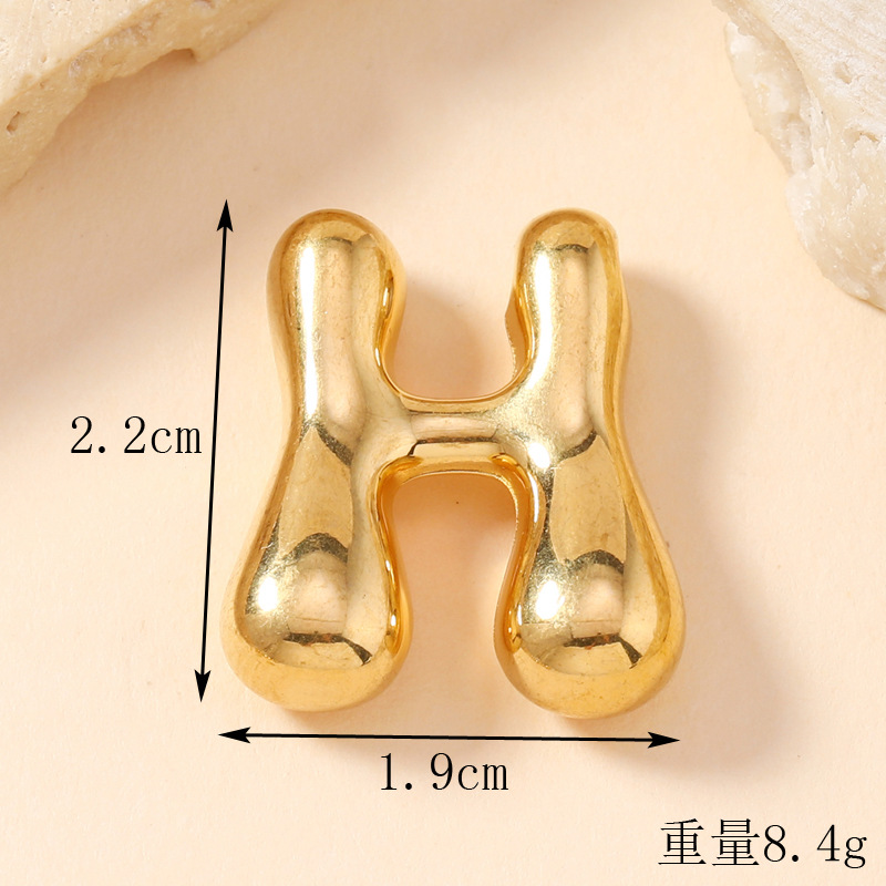 Colgante de estilo europeo y americano de acero inoxidable mini burbuja colgante de letras inglesas accesorios DIY joyas