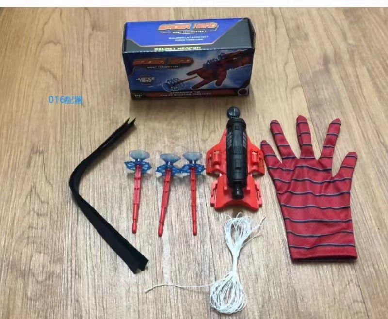 Guantes de araña con 3 transmisores + alambre (en caja)