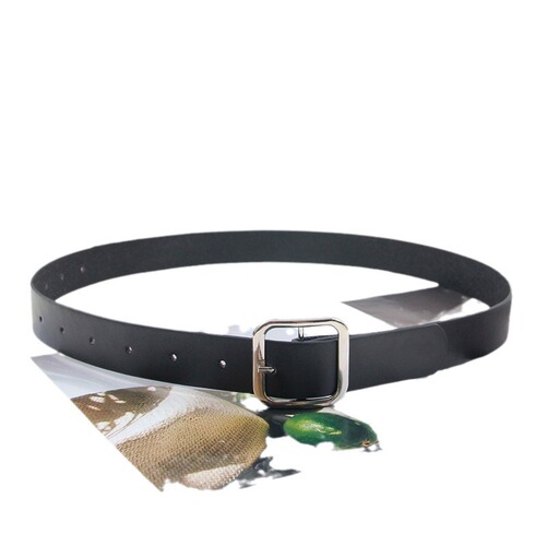 Korean version of simple square buckle versatile women's belt dress coat decorative belt women's belt wholesale clothing
