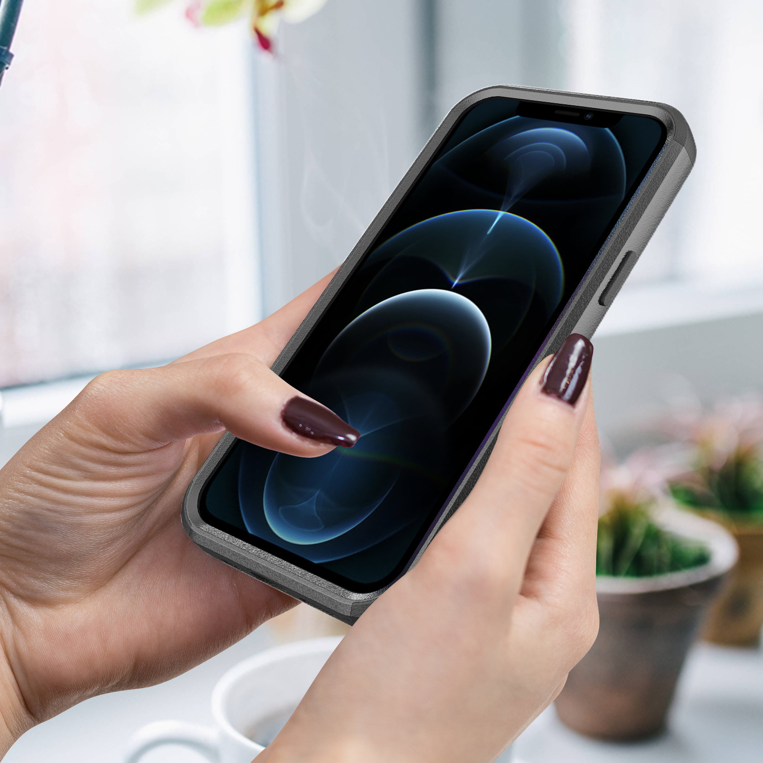 Anqrp Cover Per IPhone 14 Pro Max, [Antiurto Antigraffio] [Militare Antiurto] Silicone - Foto 13