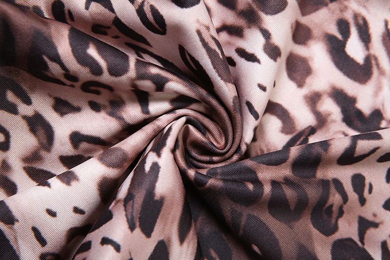 Mono sexy de manga corta con estampado de leopardo, ajustado, sin espalda y con personalidad para otoño e invierno, ropa para mujer