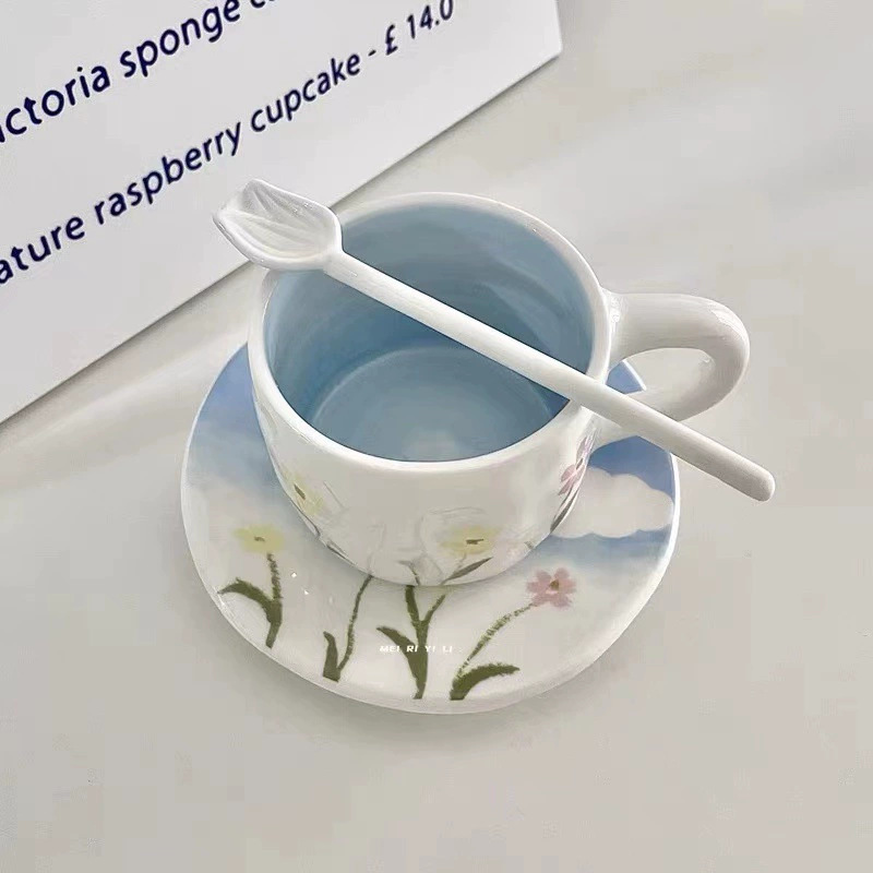 Корейская керамическая кофейная комиксная чашка для чая, послеобеденный чай, чашка чая, красный (черный) чай