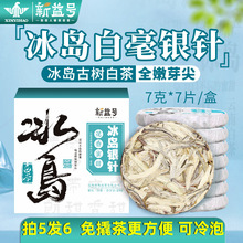 冰岛白茶古树普洱茶生茶新益号云南月光白茶银针口粮茶小茶饼茶叶