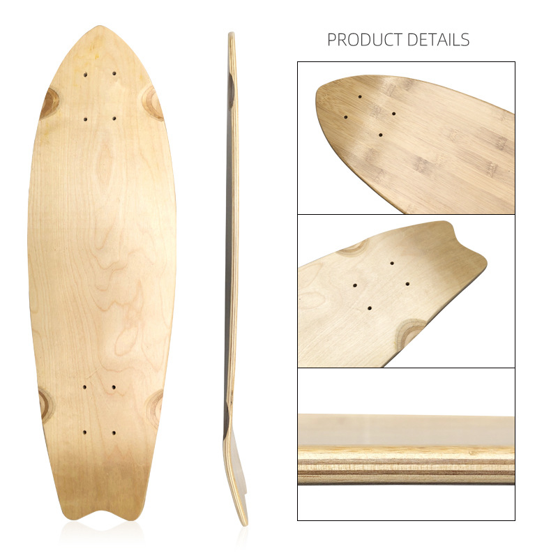 Four-wheel skateboard Northeast maple fish board top Chinese maple…
