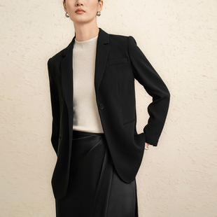 Th Theorist “Wang Pai/Luxury Royal Japanese Triacetate” One-Button Spring & Fall Women's Small Suit