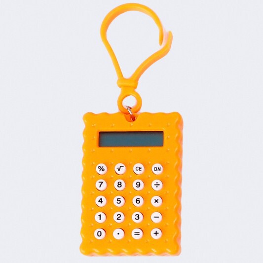 ポータブル学生用ミニ電卓、試験用、高品質、子供向け、かわいいキーホルダー、ビスケット迷路計算機|undefined