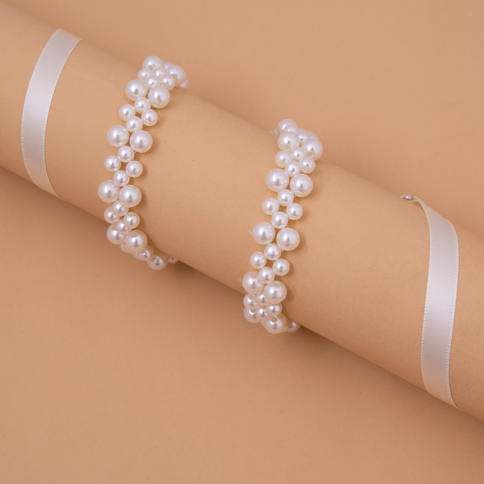韩版舞会派对饰品女士珍珠腰链百搭装饰时尚甜美手工编织珍珠腰带