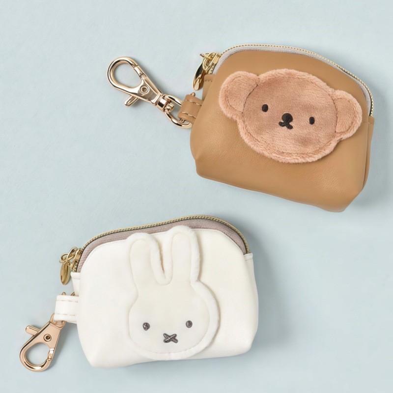 In-stock Japanese-style Miffy Boris Bear mini storage bag cartoon coin purse key earphone small bag pendant