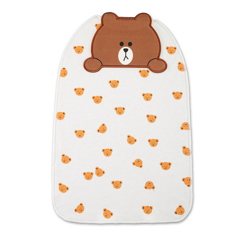 ins new sweat towel pure cotton double layer cotton sweat towel cartoon embroidery children's pad sling extra large sweat absorbent towel