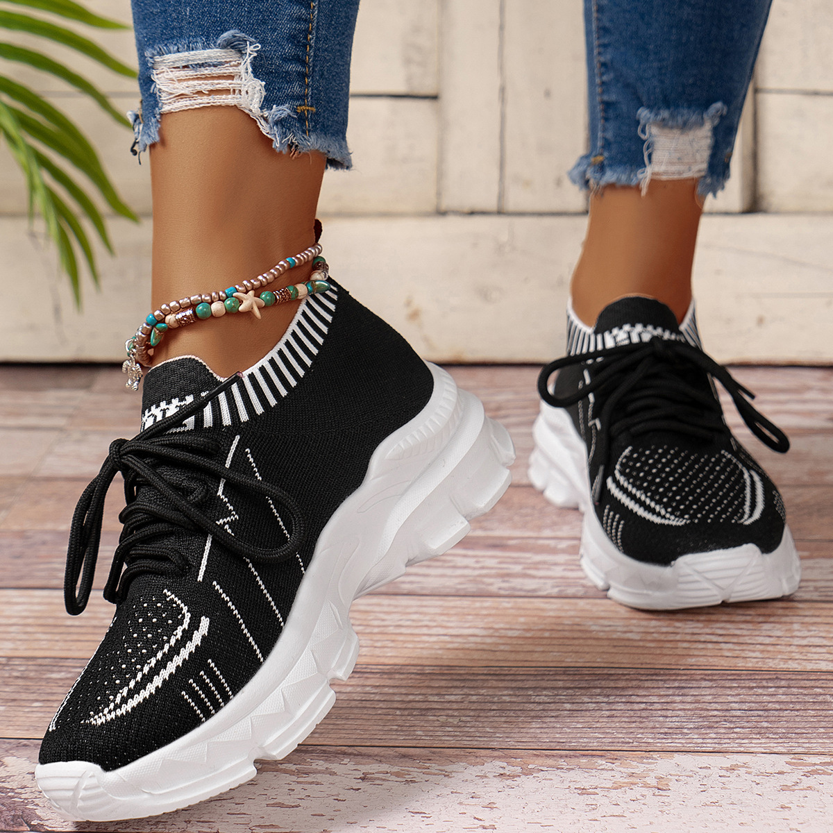 Women's Casual Color Block Round Toe Sports Shoes display picture 11