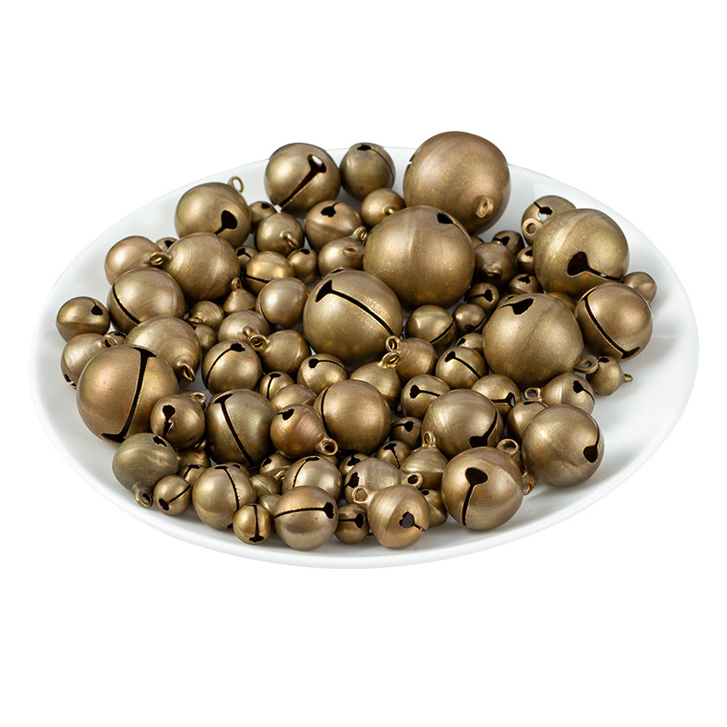 Bell Brass Bell Bronze One-Word Bell Pendant Small Pendant DIY Jewelry Christmas Embryo Copper Bell