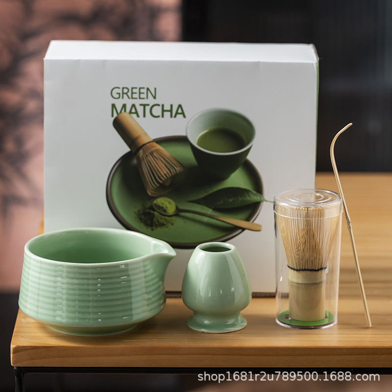Cross-border Matcha Brush Baibenli Tea with Mouth Tea Bowl Kiln Change Matcha Tea Maker Tool suit Japanese Gift Box