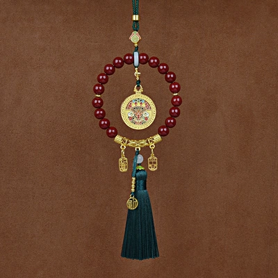 Car hanging, Car Pendant Car Compass Rearview - zakiram-green-tassel