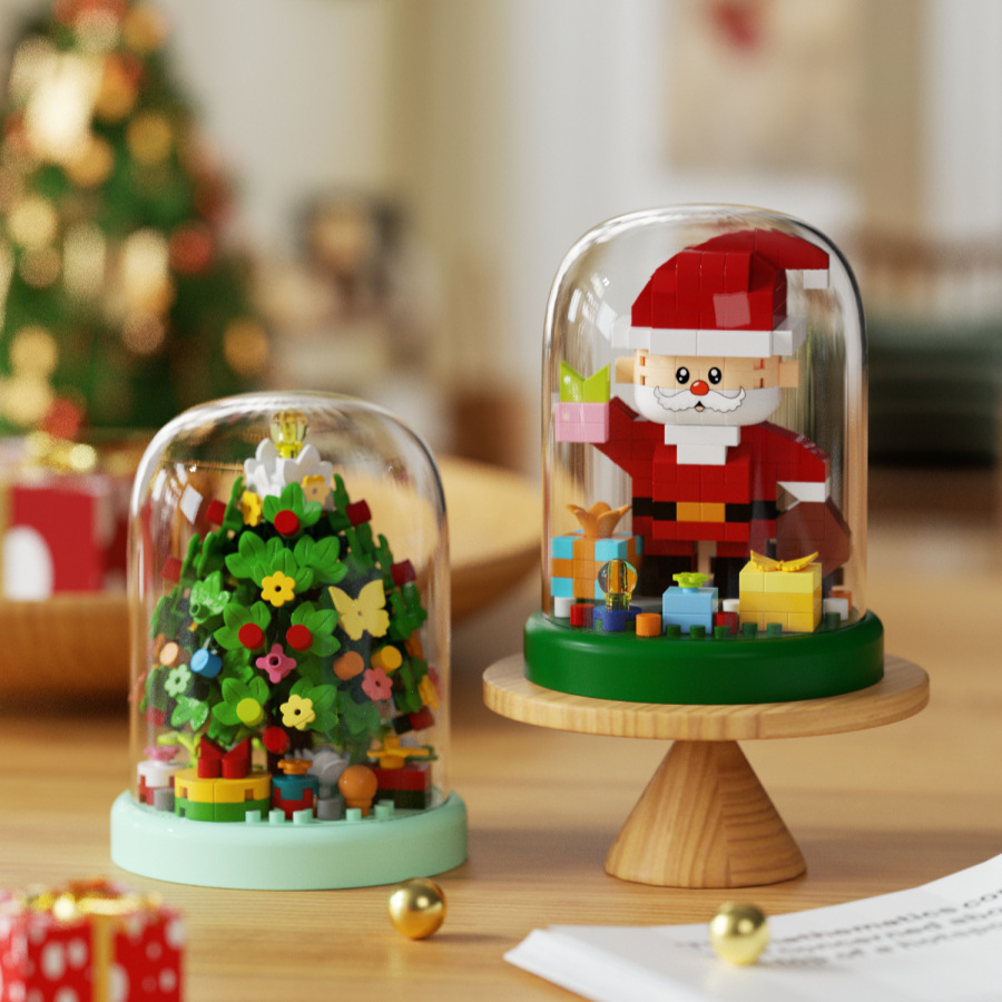 Chao Lechuang 7540 árbol de Navidad para personas mayores ensamblaje bloques de construcción compatibles con decoraciones de juguetes altos para niños regalos de Navidad