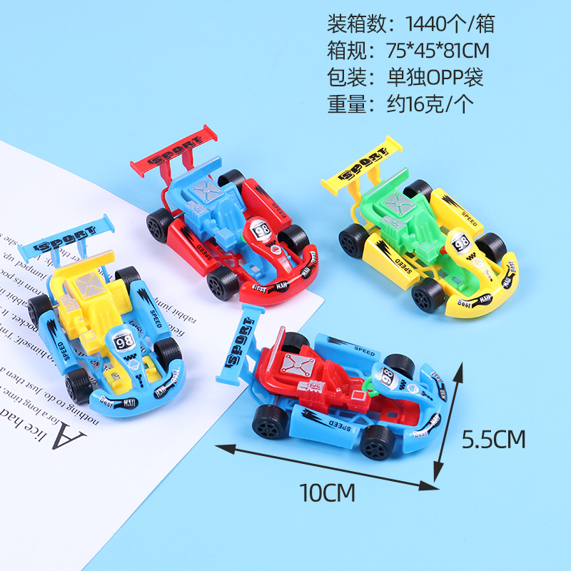 Nuevo pull back Racing Kart juguetes educativos para niños al por mayor fórmula coche inercia coche puesto mercancías