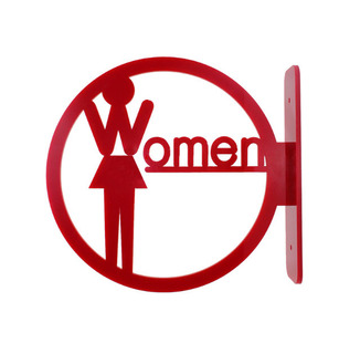 Bathroom Signage Toilet Signage Men's and Women's Guide Restroom Acrylic 3D Side-Mounted Reminder