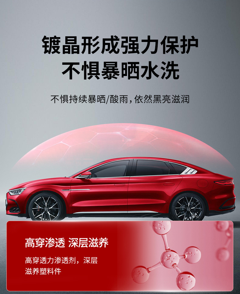 Kuaimet Car Plastic Parts Refurbishment Agent, Wheel Arch Black Plastic Aging and Whitening Repair, Crystal Coating Oxidation Reduction Agent