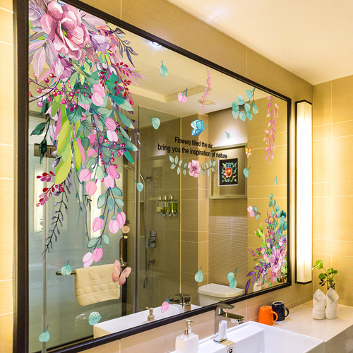 镜子贴纸镜面贴画装饰个性3小图案卫生间自粘防水墙贴墙面装饰
