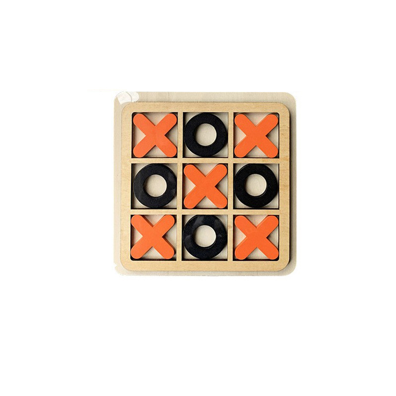 XO Tic-tac-toe tic tac toe casual battle puzzle board game stall nine Gong grid wooden toy