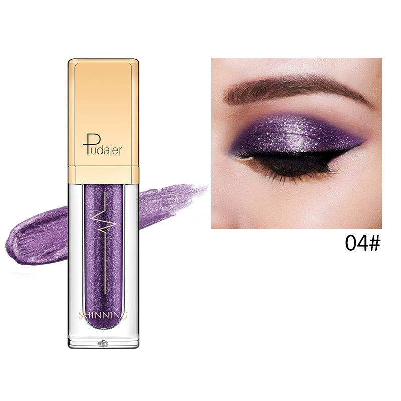 Палетка теней для век Pudaier 18-цвет Diamond Shine Liquid Glitter Powder - жемчужный блеск монохромная палитра