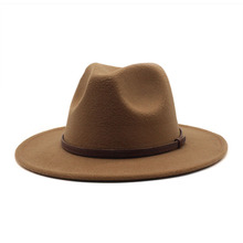 速卖通wish亚马逊ebay外贸爆款男女毛呢礼帽英伦风爵士礼帽毡帽