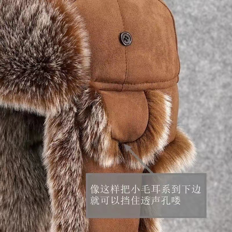 Sombreros de otoño e invierno nuevo estilo sombrero Lei Feng protección auditiva para hombres sombrero a prueba de frío sombrero de algodón del noreste gorro de esquí gorro de bicicleta al aire libre grueso