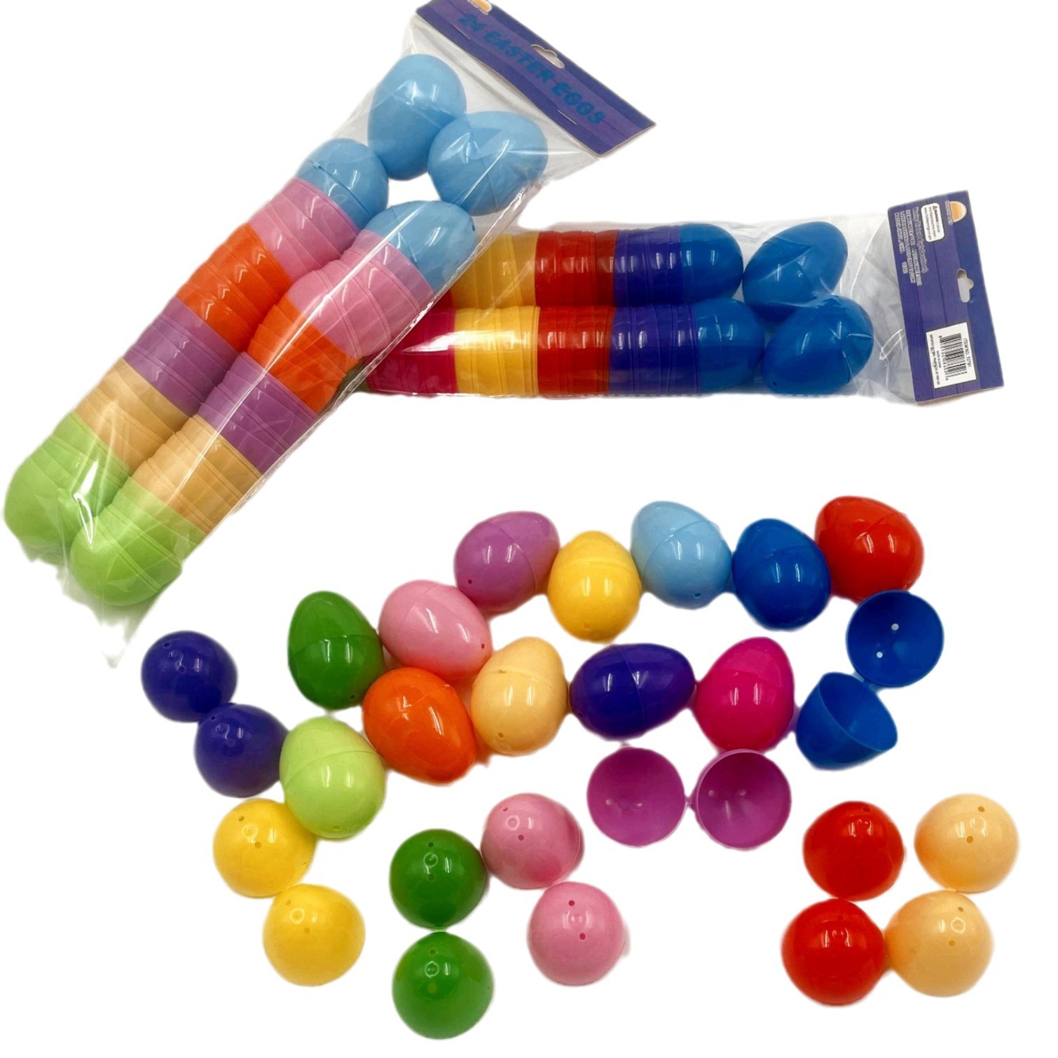Huevos de Pascua plásticos para manualidades y juguetes infantiles