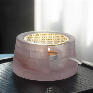 Crystal Glass Tea Warmer Candle Warmer Tea Ceremony Accessories Fair Cup Teapot Heating Base Tea Warmer