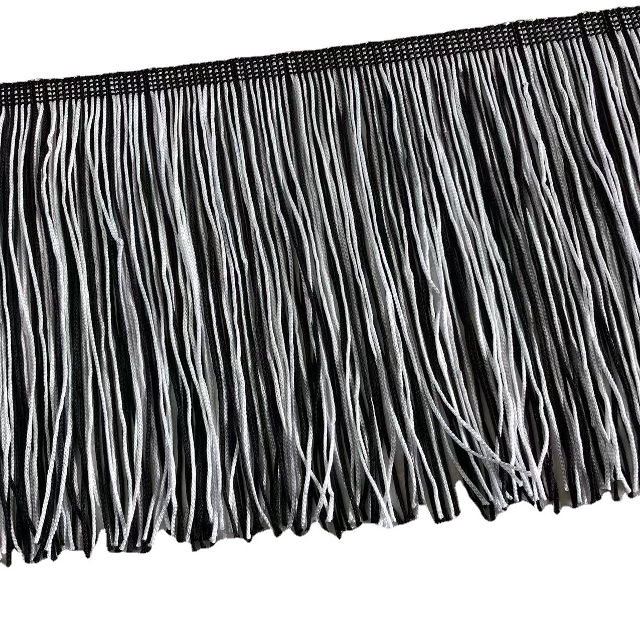 High 15-20cm Black and White Double Line Encryption Poward Latin Dance Soviet Performance Clothing Supplementary Materials