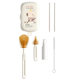 Multi-functional Silicone Baby Bottle Brush suit Straw Out Portable Draining Rack Baby Cleaning Brush Five-piece Set