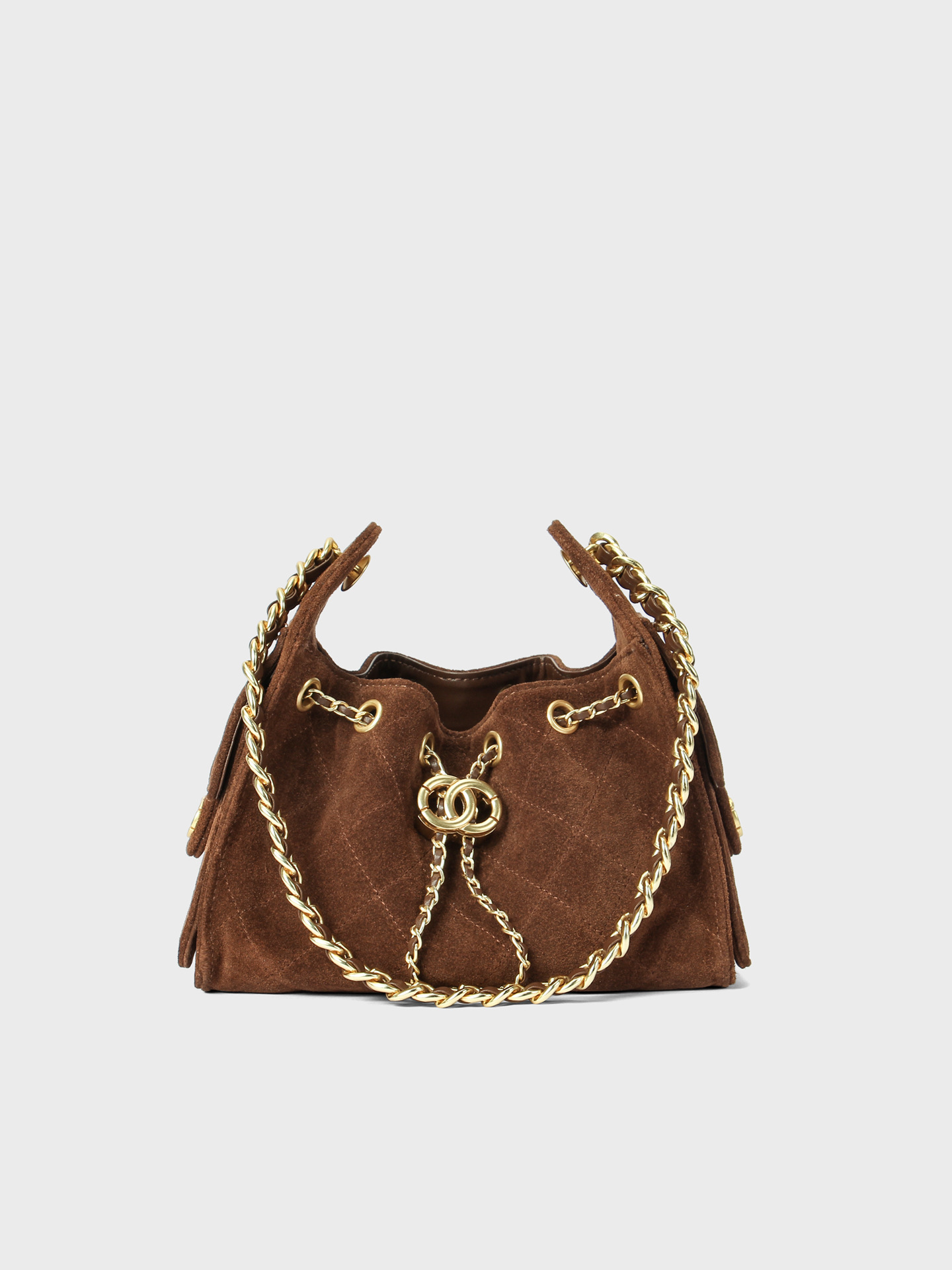 2025 New Style Small Fragrance 25Bagmini High Quality Genuine Leather Women's Bag Suede Effect Versatile Quilted Chain Bag