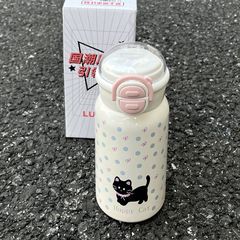 保温カップ大容量高颜値女子2024新ステンレスストロー二重飲コップ学生携帯水筒