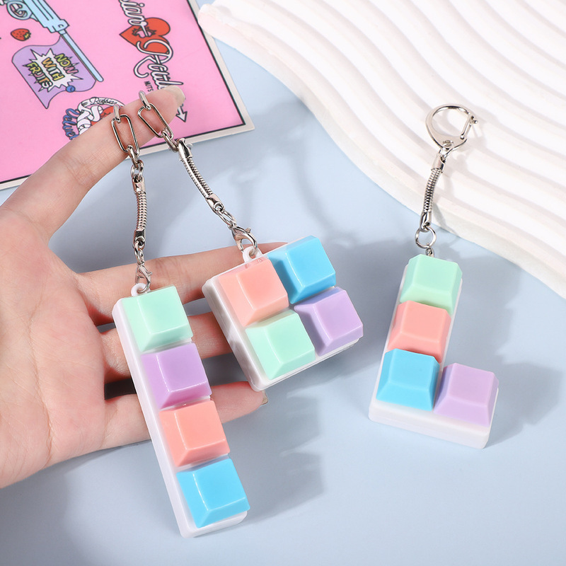 解凍ボタンクリエイティブロシア解凍キューブキーボード小さなおもちゃペンダントマカロン解凍キーキャップキーホルダー|undefined