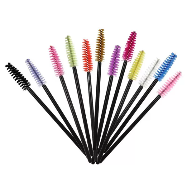 Factory Wholesale Disposable Solid Rod Eyelash Brush 50 Pieces/Pack Portable Spiral Eyelash Curling Eyebrow Brush Eyebrow Comb
