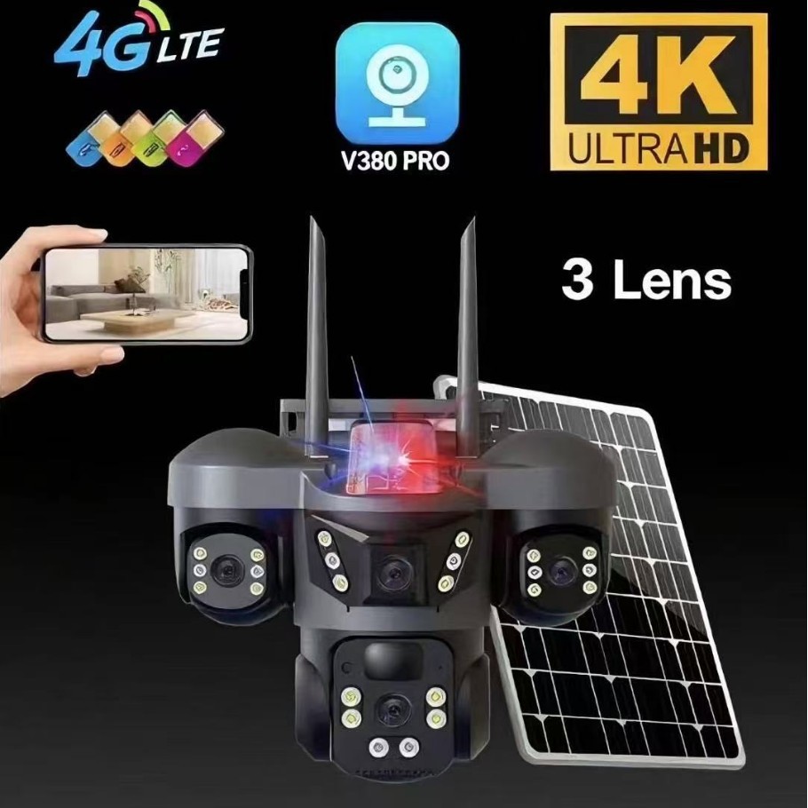 V380 Outdoor 4g Solar Camera Humanoid Detection Hd Night Vision Two-Way Intercom Solarcamera12M