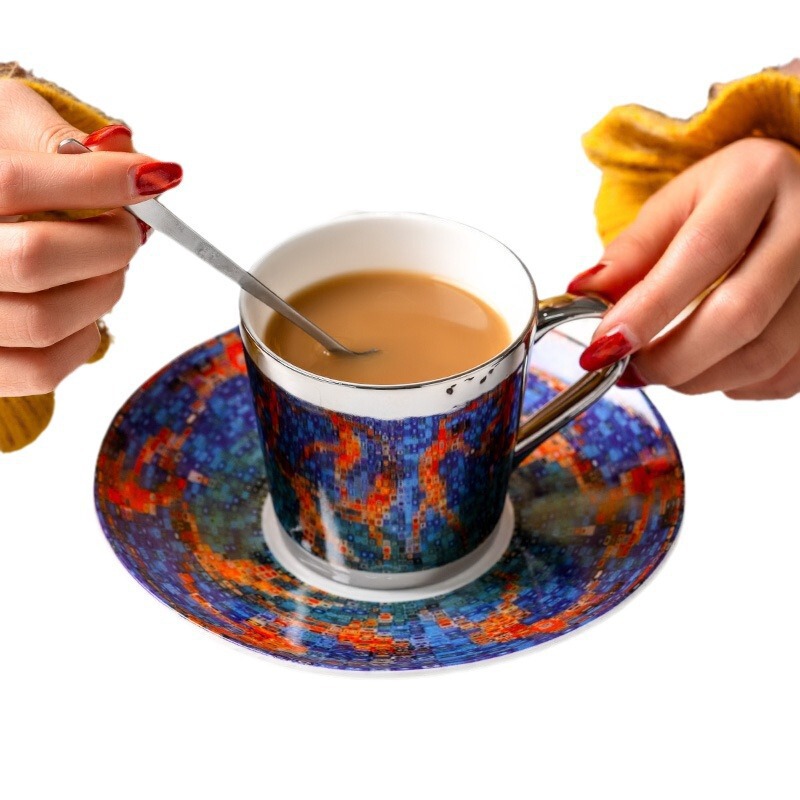 Multi-Sided Reflection Coffee Cup Mirror Cup Internet Celebrity Reflection Personalized Creative Simple Flower Tea Cup