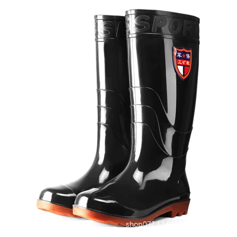 Мужская обувь для военной безопасности для высокой воды, высокие Нескользящие резиновые сапоги, резиновая обувь для работы на Оксфордской подошве, кухонная обувь, мужские резиновые сапоги