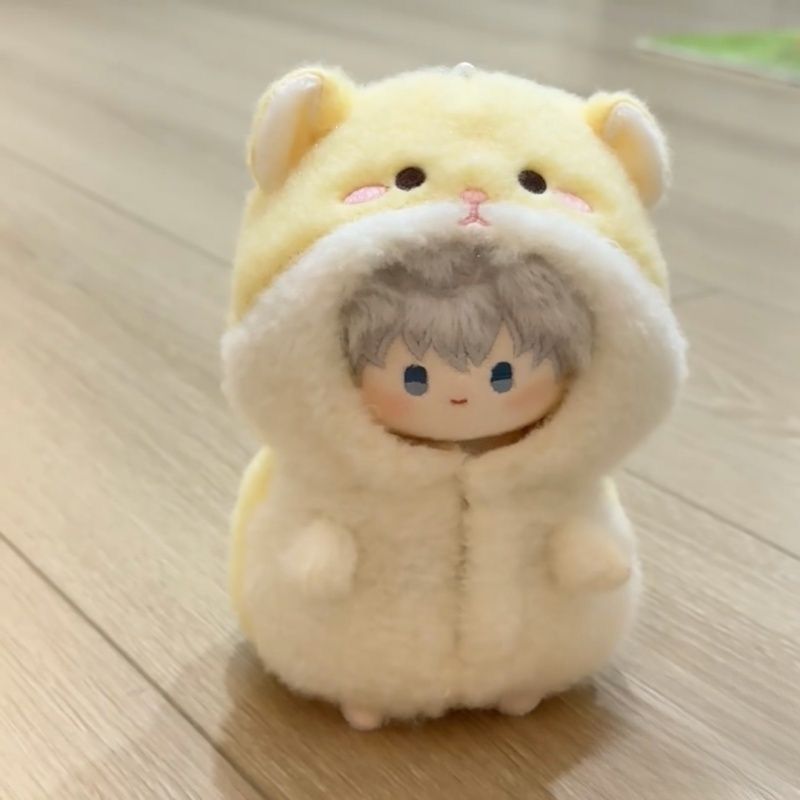 10cm Cotton Doll in a Onesie Outfit, Self-Mocking Bear Nunu Body, Starfish Body, Cape Costume