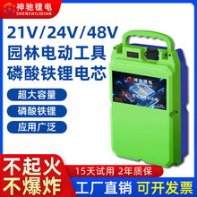 24V21伏48V36磷酸铁锂电动割草机锂电池大功率背负式水泵园林专用