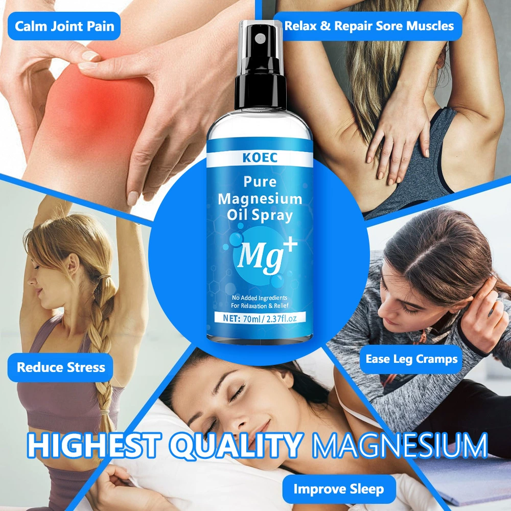 KOEC magnesium oil spray muscle soothing pure magnesium body spray Magnesium oiil spray cross -border explosion