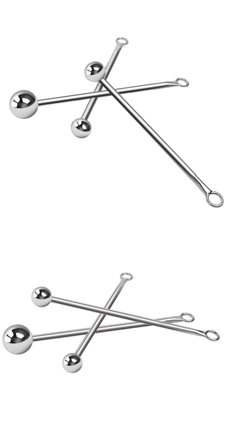 Jiuai SM-Flirting Stainless Steel Teasing Wand with Round Head and Single Bead Hook — detail image 6