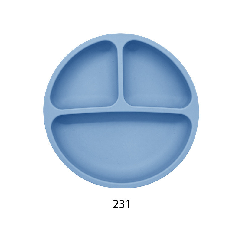 흡착판 없는 스마일 3칸 식판 하늘색